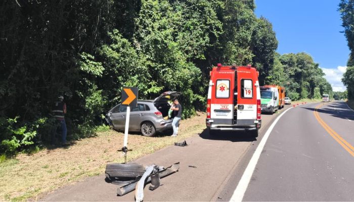 Guaraniaçu – Acidente na BR 277 deixa quatro pessoas feridas